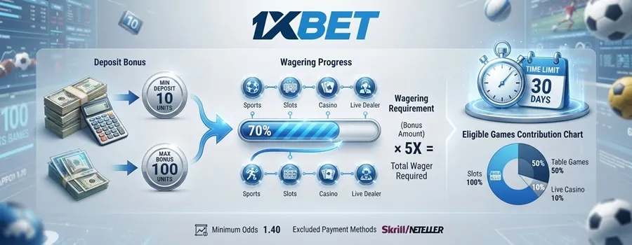 1xBet Bonus Terms and Wagering Requirements