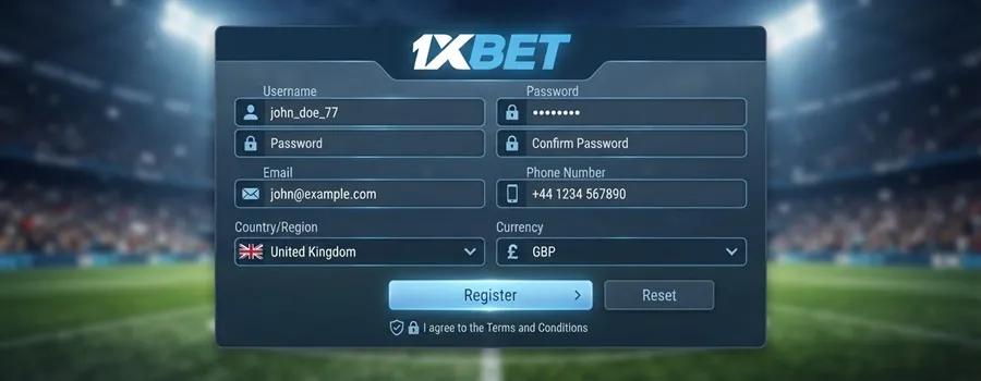 1xBet Registration 3 1xBet Registration Form