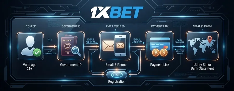 1xBet Registration 4 1xBet registration requirements for account signup