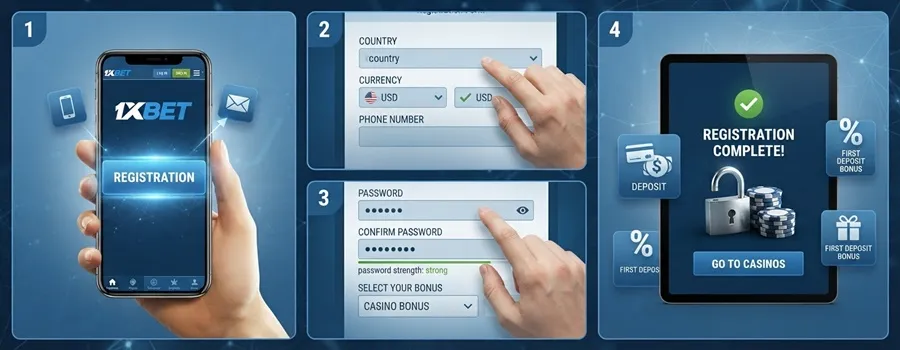 1xBet Casino 5 How to register an account at 1xBet Casino
